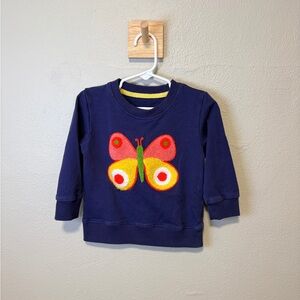 Navy Blue Kids Shirt with Butterfly Design